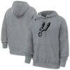San Antonio Spurs Nike Core Club Fleece Hoodie - Gray - Front View