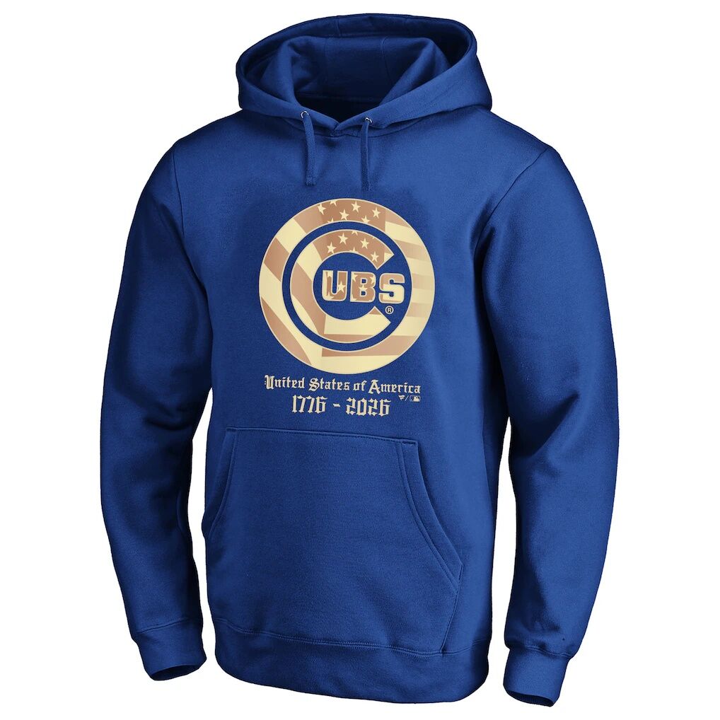 Chicago Cubs Fashion7 USA 1776-2026 Big & Tall Hoodie - Royal