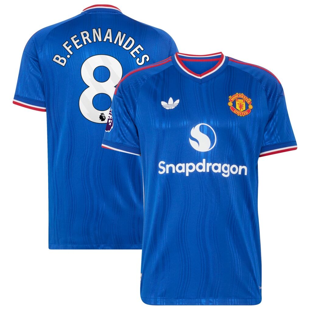 Bruno Fernandes Manchester United adidas 2026/27 Away On-Field Authentic Jersey - Royal
