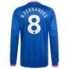 Bruno Fernandes Manchester United adidas 2026/27 Away On-Field Authentic Long Sleeve Jersey - - Detail View