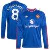 Bruno Fernandes Manchester United adidas 2026/27 Away On-Field Authentic Long Sleeve Jersey - - Front View