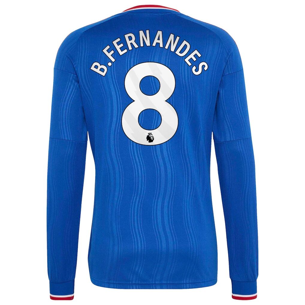 Bruno Fernandes Manchester United adidas 2026/27 Away Replica Long Sleeve Jersey - Royal