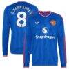 Bruno Fernandes Manchester United adidas 2026/27 Away Replica Long Sleeve Jersey - - Front View
