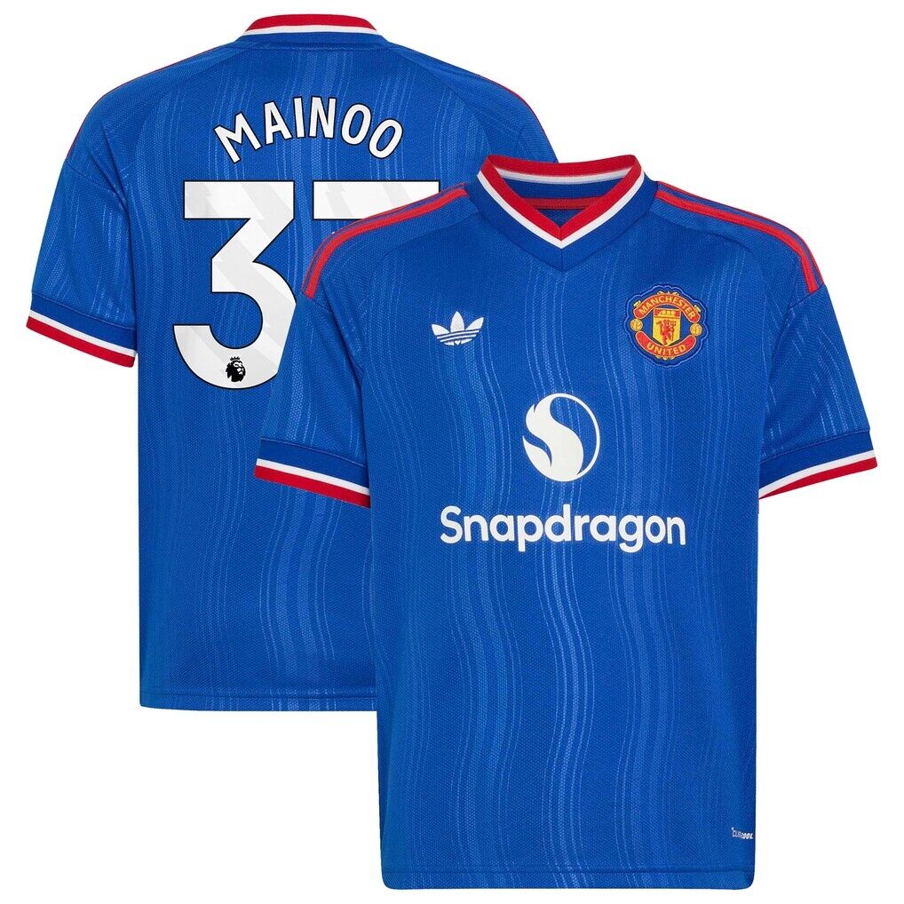 Kobbie Mainoo Manchester United adidas Youth 2026/27 Away Replica Jersey - Royal