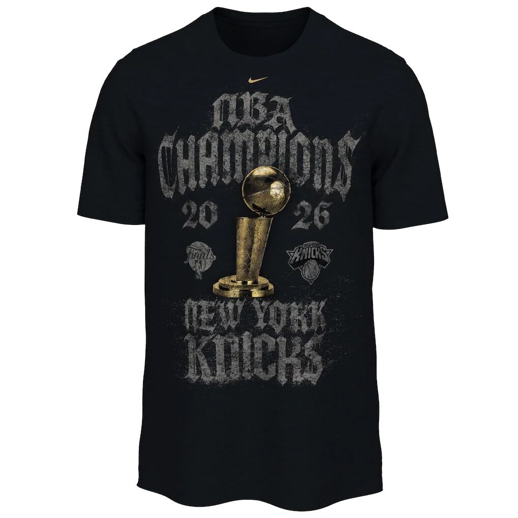 New York Knicks Nike Unisex 2026 NBA Finals Champions Locker Room T-Shirt
