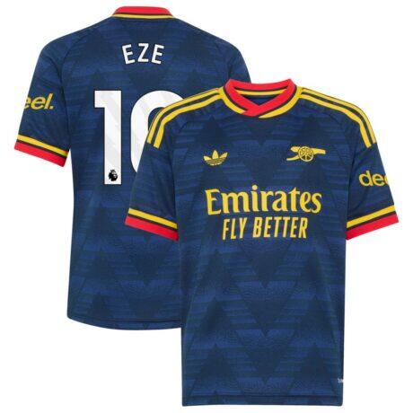 Eberechi Eze Arsenal adidas Youth 2026/27 Away Replica Jersey - Navy - Front View