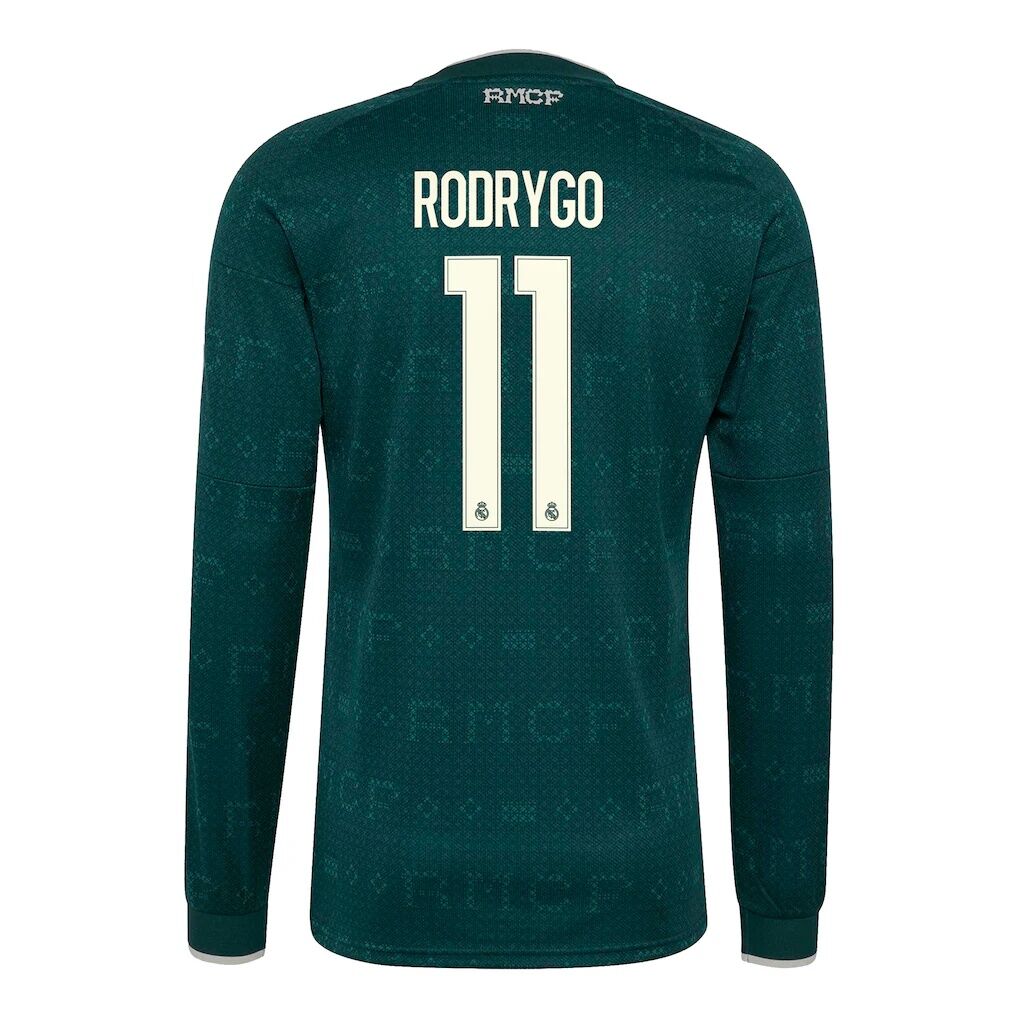 Rodrygo Real Madrid adidas 2026/27 Away Replica Long Sleeve Jersey