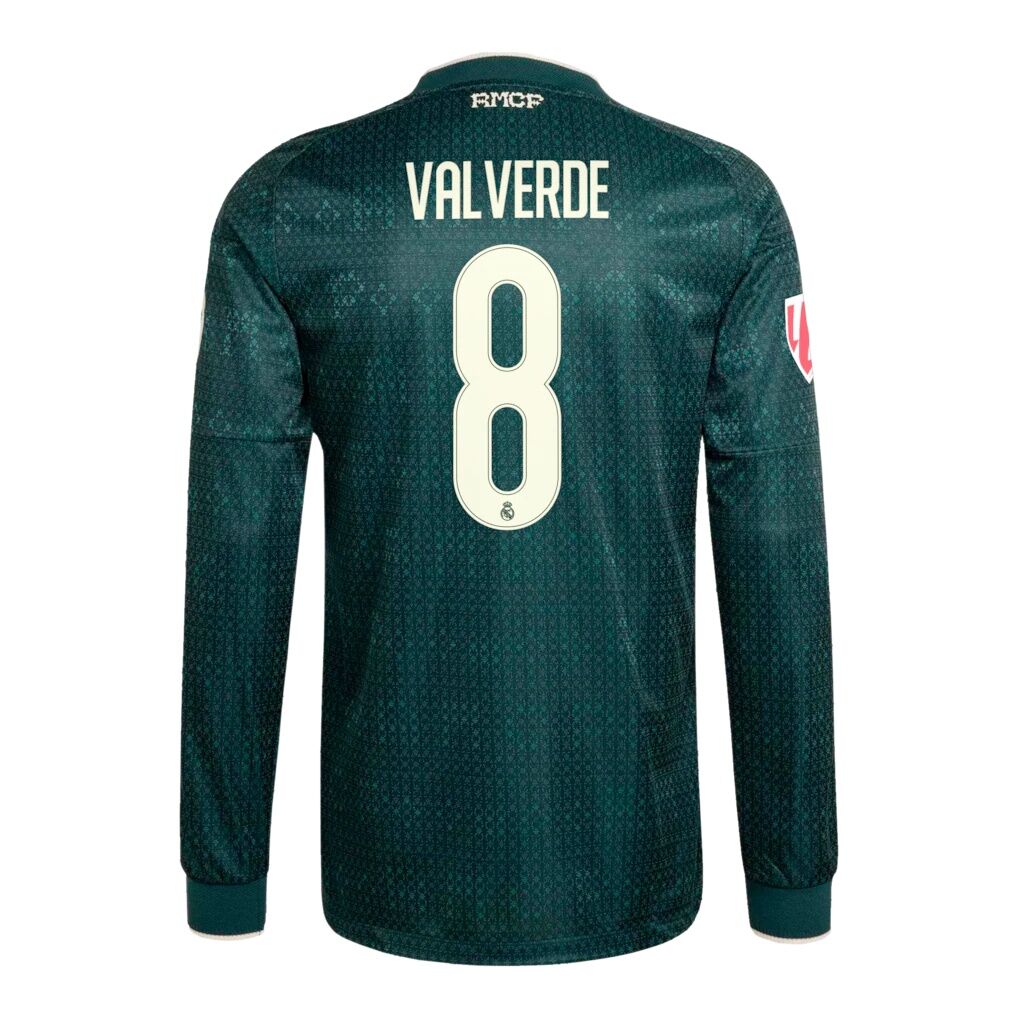Federico Valverde Real Madrid adidas 2026/27 Away On-Field Authentic Long Sleeve Jersey
