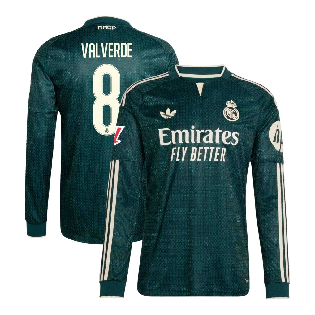 Federico Valverde Real Madrid adidas 2026/27 Away On-Field Authentic Long Sleeve Jersey