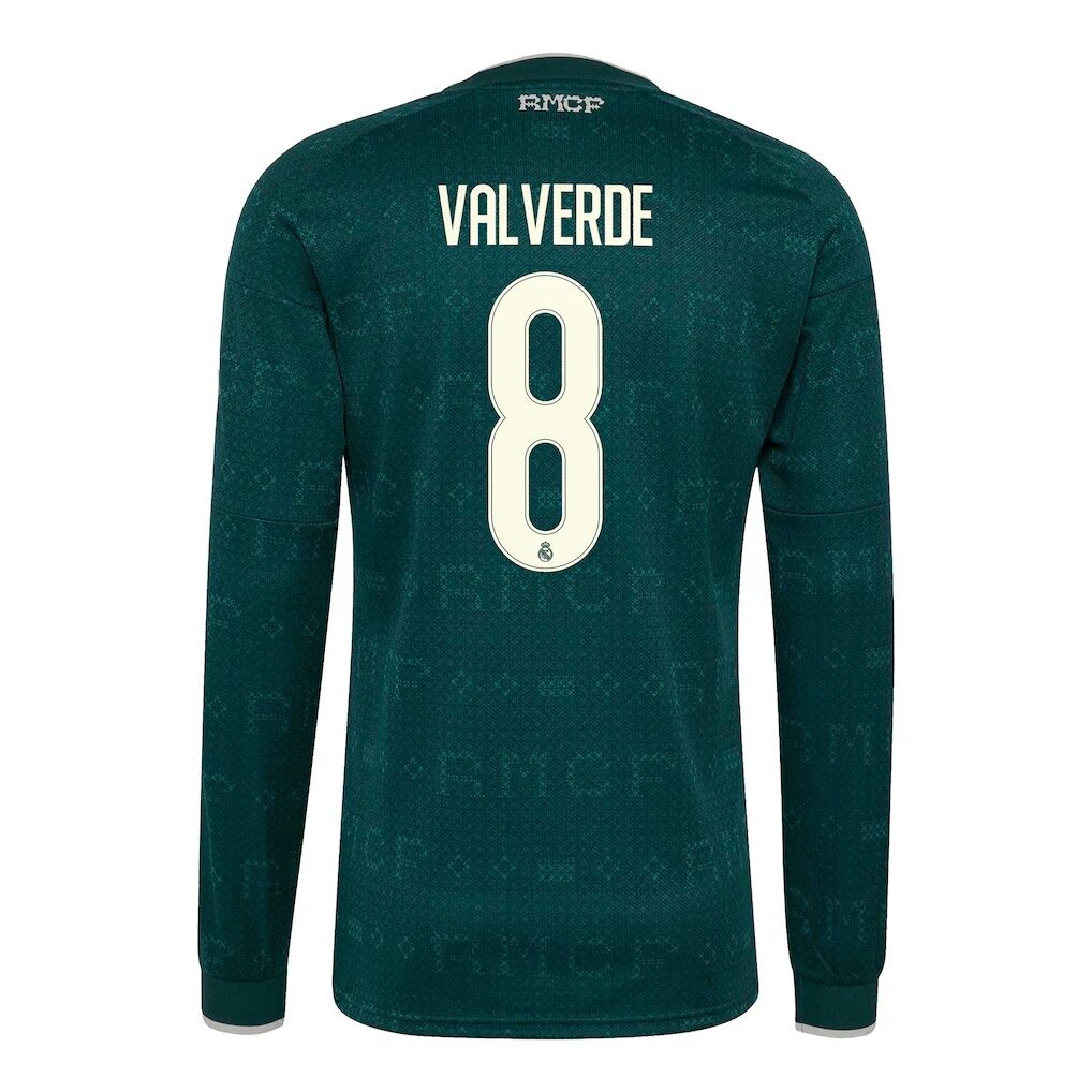 Federico Valverde Real Madrid adidas 2026/27 Away Replica Long Sleeve Jersey