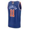 Jalen Brunson New York Knicks Fashion7 Youth 2026 NBA Finals Patch Fast Break Jersey - Blue - - Detail View