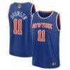 Jalen Brunson New York Knicks Fashion7 Youth 2026 NBA Finals Patch Fast Break Jersey - Blue - - Front View
