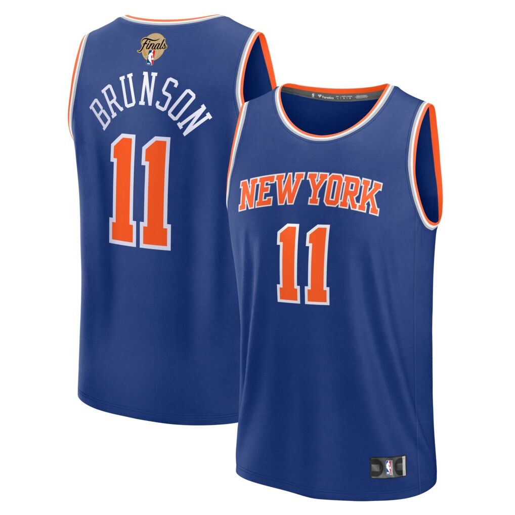 Jalen Brunson New York Knicks Fashion7 2026 NBA Finals Patch Fast Break Replica Jersey – Icon Edition