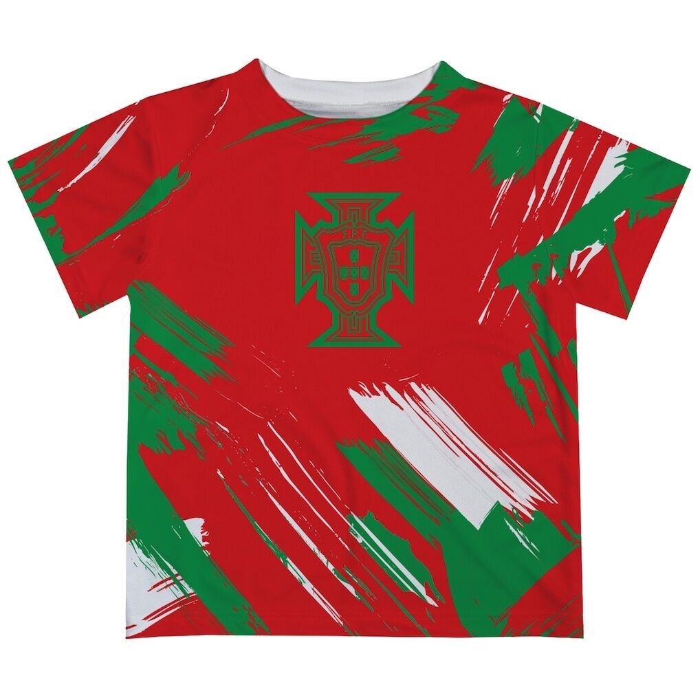 Portugal National Team Vive La Fete Youth Paint Brush T-Shirt