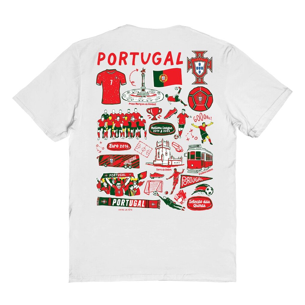Portugal National Team Vive La Fete Women's Impressions Artwork T-Shirt