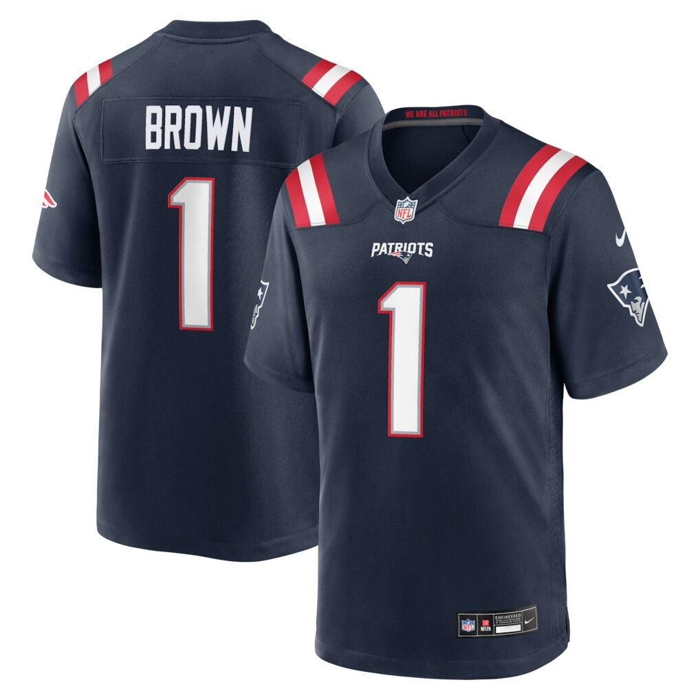A.J. Brown New England Patriots Nike Youth Team Game Jersey