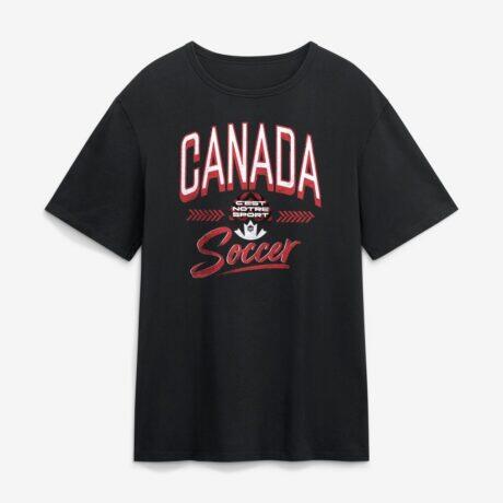 Canada Soccer Elevated T-Shirt - Black - Front View