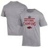 Arkansas Razorbacks Champion Unisex 2026 NCAA Men's Outdoor Track & Field National Champions T-Shirt - Gray - Front View