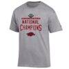 Arkansas Razorbacks Champion Unisex 2026 NCAA Men's Outdoor Track & Field National Champions T-Shirt - Gray - Side View
