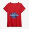 2026 MLB All-Star Game Women's Name & Number Pick-A-Player V-Neck T-Shirt - Red - Side View
