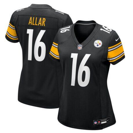 Drew Allar Pittsburgh Steelers Nike Women's Team Game Jersey - Black - Front View