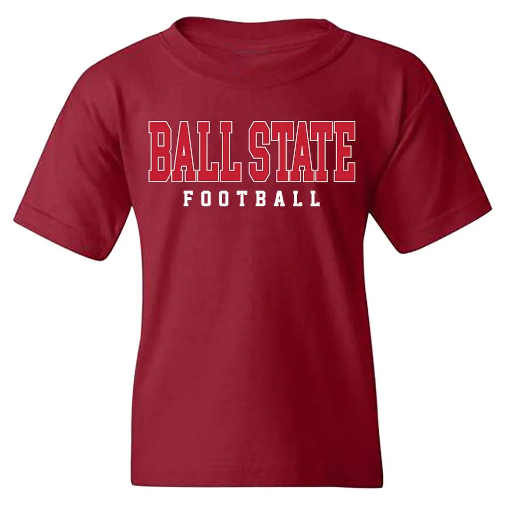 Ball State Cardinals Youth NIL Pick-A-Player Football Shirsey T-Shirt - Cardinal