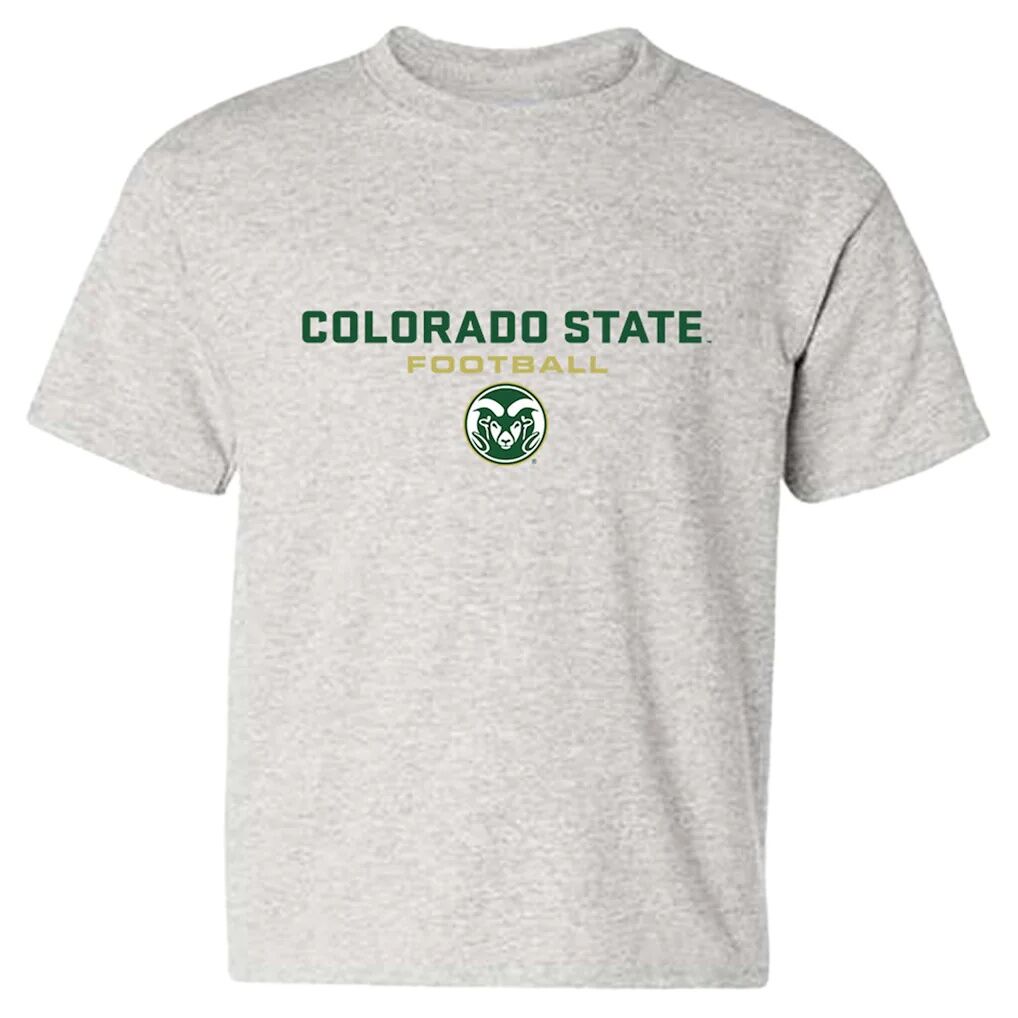 Colorado State Rams Youth NIL Pick-A-Player Football Shirsey T-Shirt - Ash