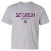 ECU Pirates Youth NIL Pick-A-Player Football Shirsey T-Shirt - Gray - Side View