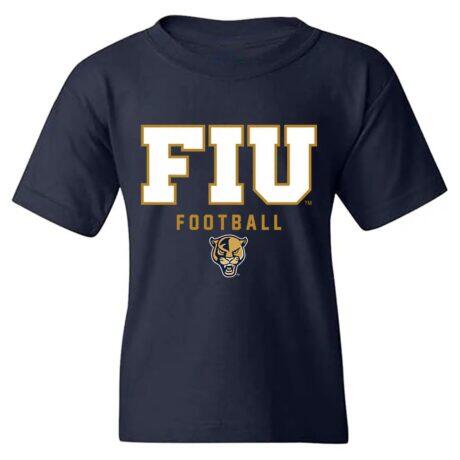 FIU Panthers Youth NIL Pick-A-Player Football Shirsey T-Shirt - Navy - Side View
