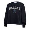 Dallas Cowboys '47 Women's Plus Size Sydney Arch Game T-Shirt - Navy - Front View