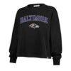 Baltimore Ravens '47 Women's Plus Size Sydney Arch Game T-Shirt - Black - Front View
