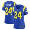 Blake Corum Los Angeles Rams Nike Women's Team Game Jersey - - Front View