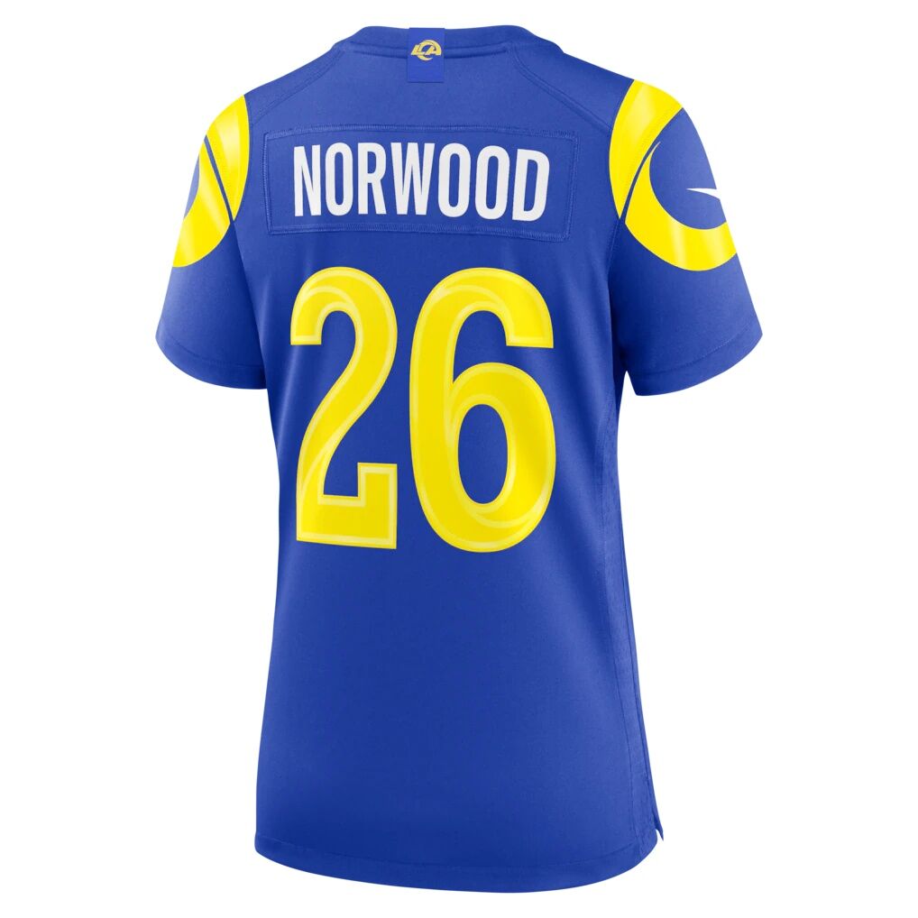 Drey Norwood Los Angeles Rams Nike Women's Team Game Jersey -  Royal