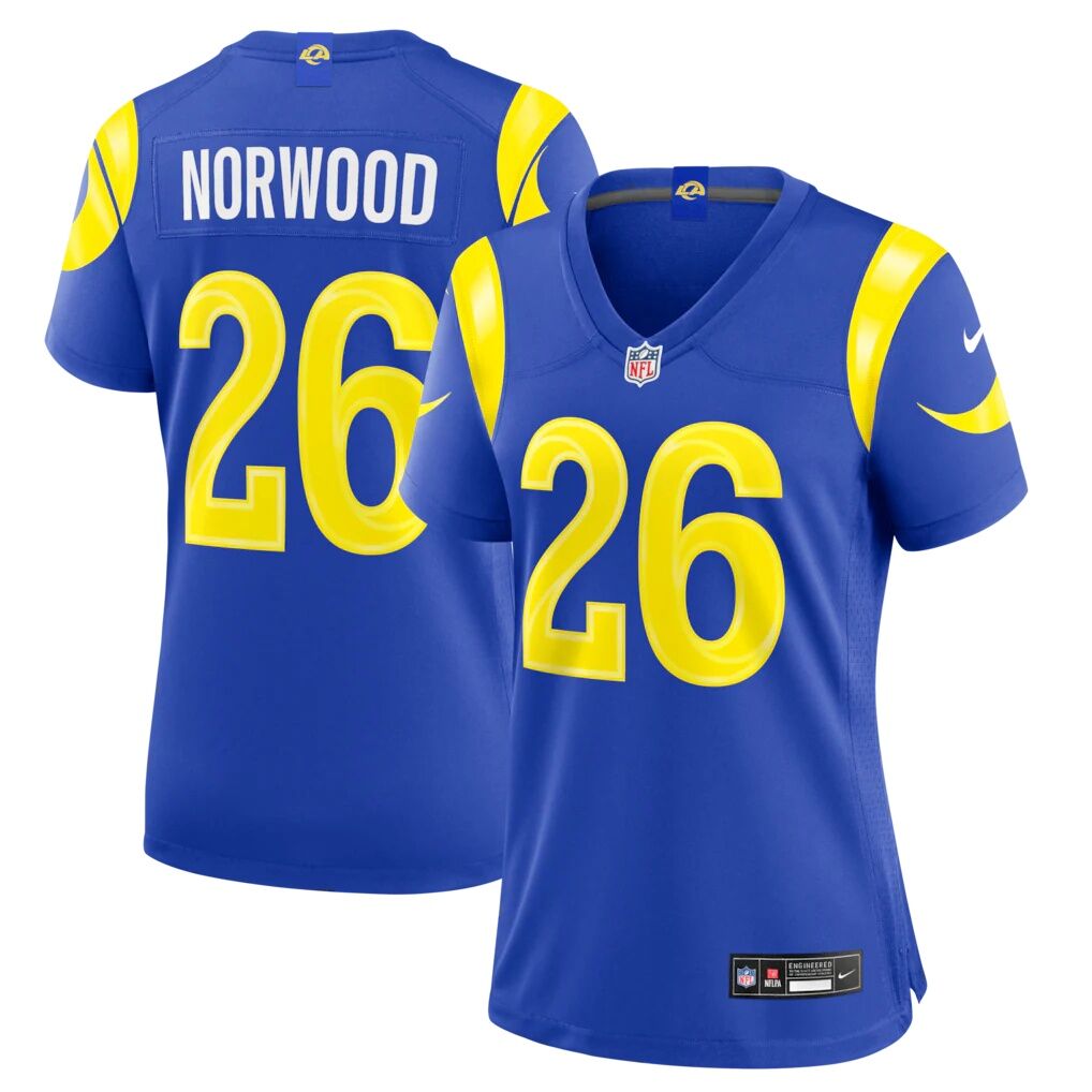 Drey Norwood Los Angeles Rams Nike Women's Team Game Jersey -  Royal