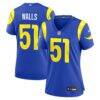 Eddie Walls III Los Angeles Rams Nike Women's Team Game Jersey - - Front View