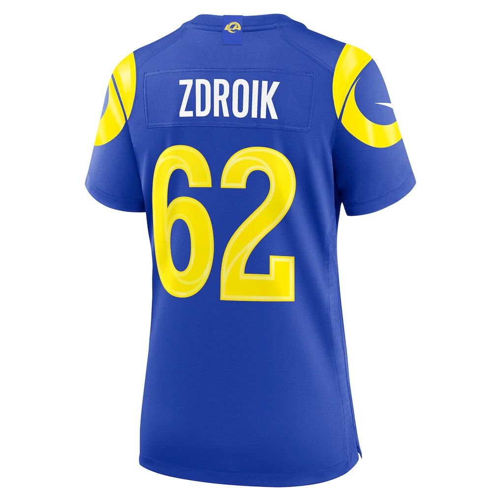 Payton Zdroik Los Angeles Rams Nike Women's Team Game Jersey -  Royal