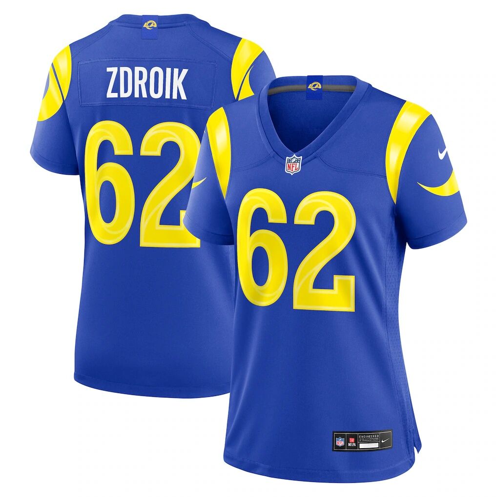 Payton Zdroik Los Angeles Rams Nike Women's Team Game Jersey -  Royal