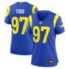 Poona Ford Los Angeles Rams Nike Women's Team Game Jersey - - Front View