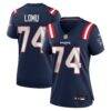 Caleb Lomu New England Patriots Nike Women's Team Game Jersey - Navy - Front View