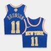 Jalen Brunson New York Knicks Nike 2026 NBA Finals Champions Authentic Icon Gold Standard Jersey - Blue - Front View