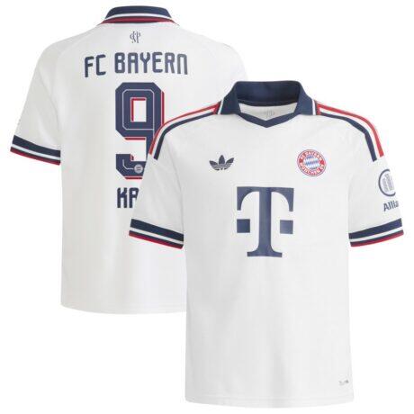 Harry Kane Bayern Munich adidas Youth 2026/27 Away Replica Jersey - White - Front View