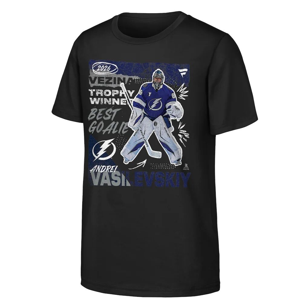 Andrei Vasilevskiy Tampa Bay Lightning Fashion7 Youth 2026 Vezina Trophy Winner T-Shirt