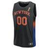 New York Knicks Fashion7 2026 NBA Finals Champions Fast Break Custom Jersey - Black - Side View