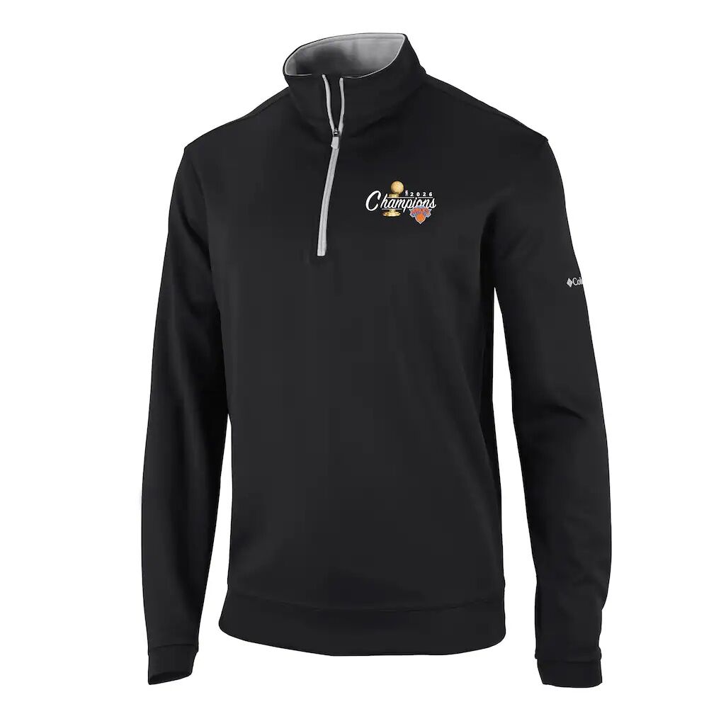 New York Knicks Columbia 2026 NBA Finals Champions Wickhams Hills Omni-Wick Quarter-Zip Pullover