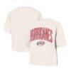 Carolina Hurricanes '47 Women's Muse Check Reed City T-Shirt - Cream - Front View