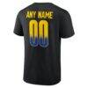 Los Angeles Rams Big & Tall Home Field Pop Personalized Name & Number T-Shirt - Black - Detail View