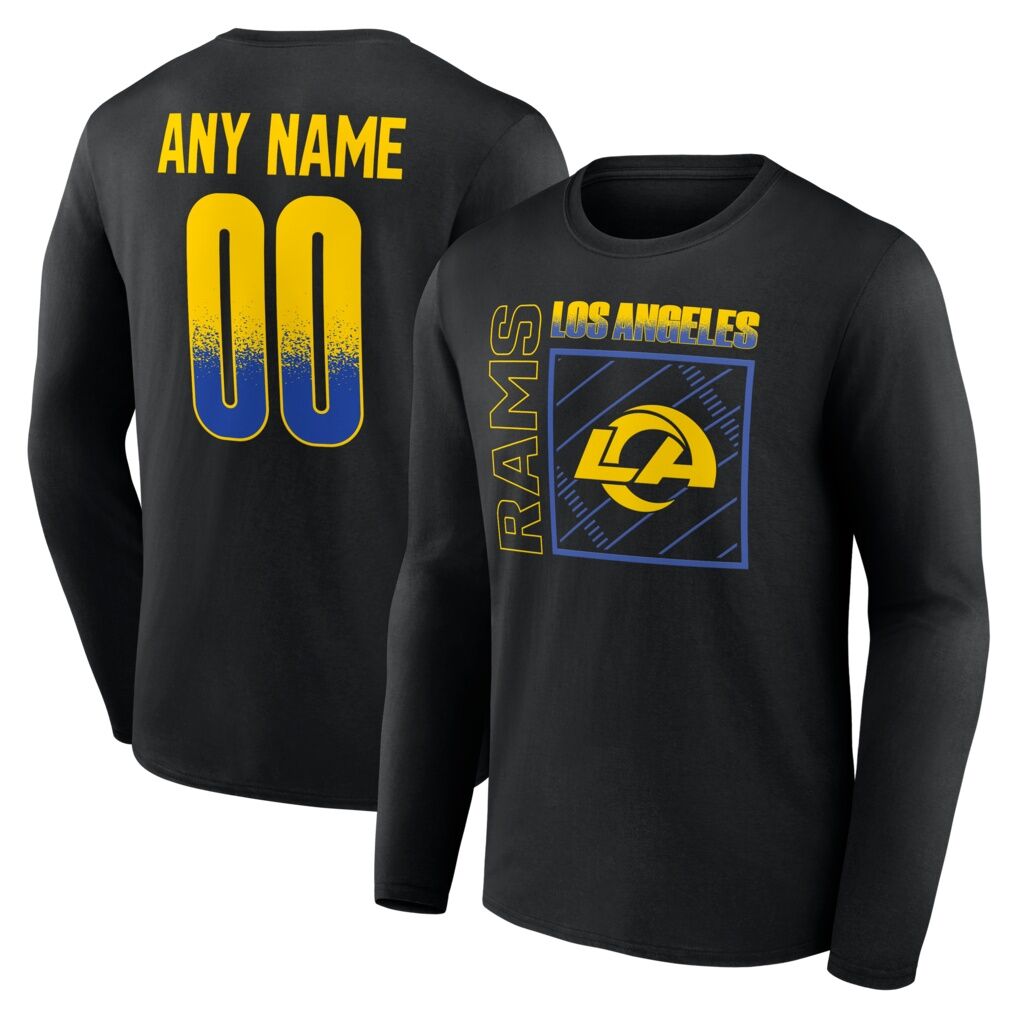 Los Angeles Rams  Home Field Pop Personalized Name & Number Long Sleeve T-Shirt
