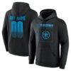 Tennessee Titans Big & Tall Home Field Pop Personalized Name & Number Hoodie - Black - Front View