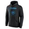 Tennessee Titans Big & Tall Home Field Pop Personalized Name & Number Hoodie - Black - Side View