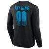 Tennessee Titans Home Field Pop Personalized Name & Number Long Sleeve T-Shirt - Black - Detail View